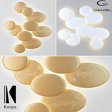 Fiberglass Wall Lamps: Karpa and Gansk 3D model image 1 