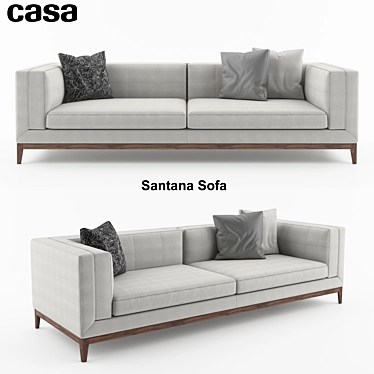Cozy Contemporary Sofa 3D model image 1 