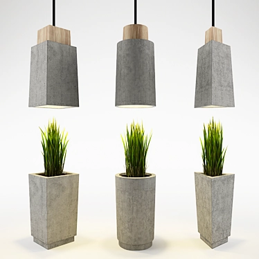 Concrete Planter & Pendant Lamp by Bentu Design