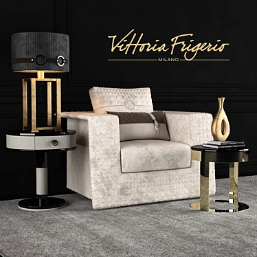 Elegant Appiani Armchair Set 3D model image 1 