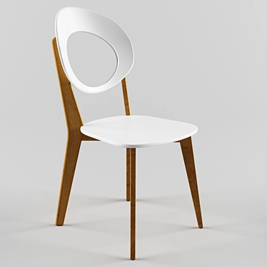 Eagle Melody T White: Stylish and Sturdy Designer Chair 3D model image 1 