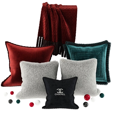 Luxury Fur Pillows by CHANEL 3D model image 1 