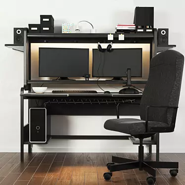 Modern Office Furniture Set 3D model image 1 