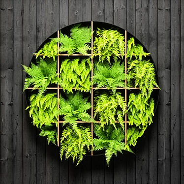 Elegant Fern Wall Panel 3D model image 1 