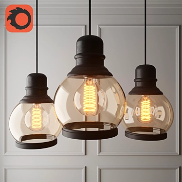 Lussole Loft LSP-9689: Stylish Pendant Light 3D model image 1 