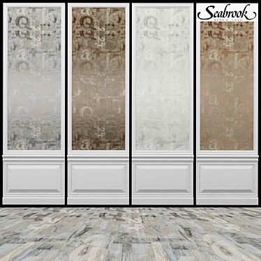 Seabrook Robinson-9: Stylish USA-Made Acrylic Coated Wallpaper 3D model image 1 