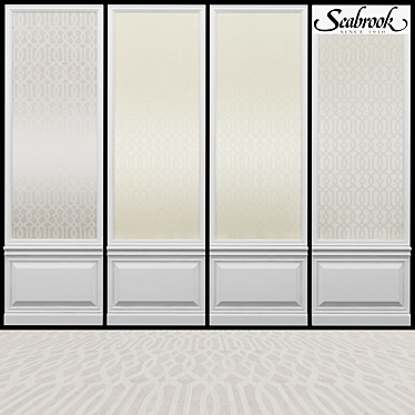 Seabrook Ainsley-3: Elegant USA-Made Wallpaper 3D model image 1 