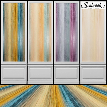 Title: Seabrook Ainsley-6: Premium USA-made Acrylic Coated Wallpaper 3D model image 1 