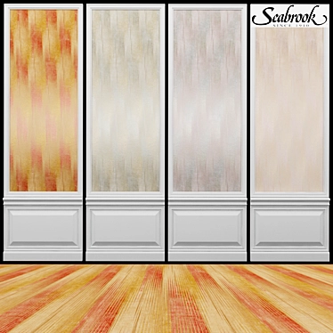 Seabrook Ainsley-9: Acrylic Coated Paper Wallpaper 3D model image 1 