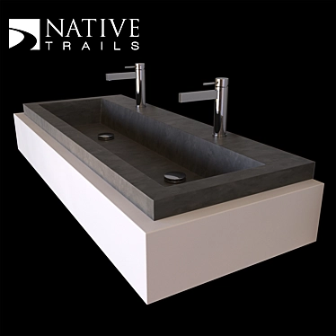 Innovative Lightweight Trough 4819 Sink 3D model image 1 