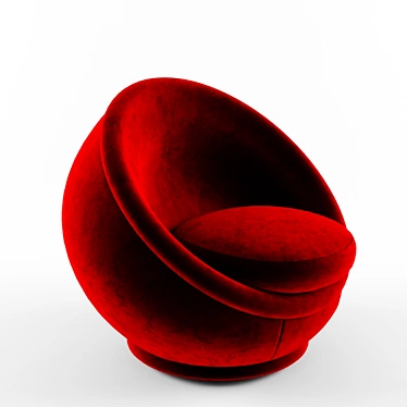 Modern Round Chair: Poly:12,840 & Verts:6,483 3D model image 1 