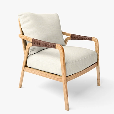 McGuire Knot Lounge Chair: Sleek and Stylish Seating 3D model image 1 