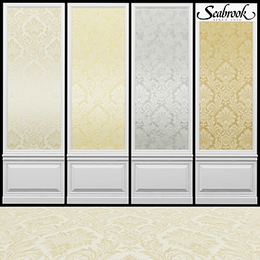 Seabrook Carl Robinson-23: Luxurious Acrylic Coated Nonwoven Wallpaper 3D model image 1 