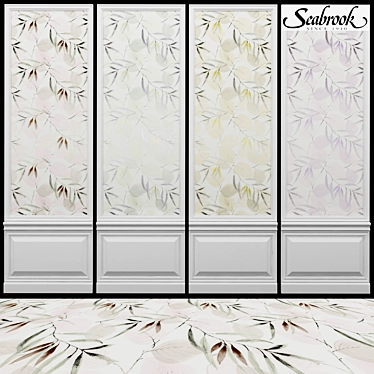 Seabrook CR-28: Romantique Collection, Acrylic Coated Nonwoven Wallpaper 3D model image 1 