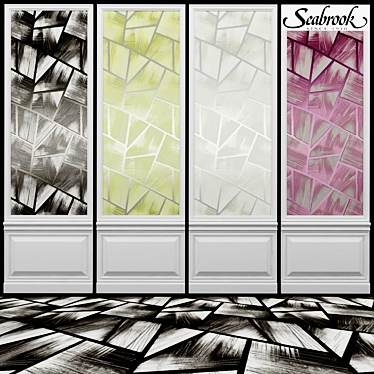 Seabrook Carl Robinson-34: USA-Made Acrylic Coated Wallpaper 3D model image 1 