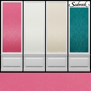 Seabrook Robinson-35: Intricate Acrylic Coated Wallpaper 3D model image 1 