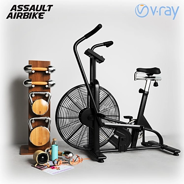 Title: Air Resistance Exercise Bike 3D model image 1 