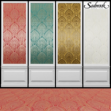 Seabrook Classica-1: Elegant Acrylic Coated Wallpaper 3D model image 1 