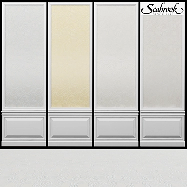 Seabrook Connoisseur-1: Elegant USA-Made Acrylic Coated Wallpaper 3D model image 1 