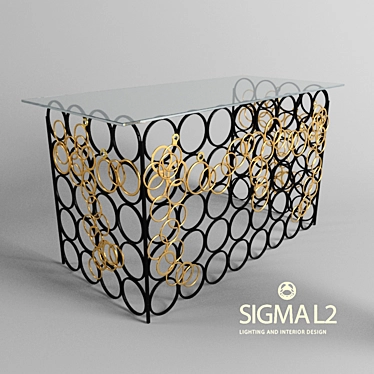 Sigma L2T 1147 - Sleek and Spacious Outdoor Table 3D model image 1 