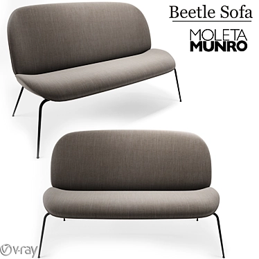 Elegant Beetle Sofa: A Stylish Addition for Your Home 3D model image 1 