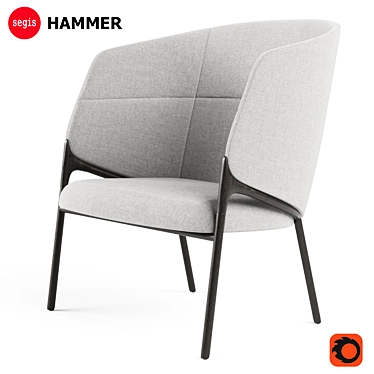 Segis Hammer | High-Back Easy Chair  3D model image 1 