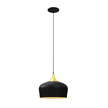 Elegant Steel Suspension Light 3D model image 1 