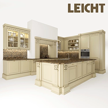 Luxurious Kitchen Versailles: French Classicism with German Quality 3D model image 1 