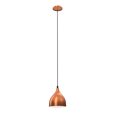 Elegant Copper Suspension Light 3D model image 1 