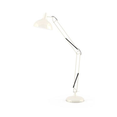 Modern Steel White Floor Lamp 3D model image 1 