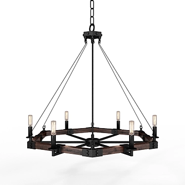 6 LTG BLACK SMITH METAL CHANDELIER