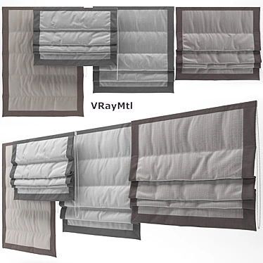 Versatile Roman Blind with Multiple Textures 3D model image 1 