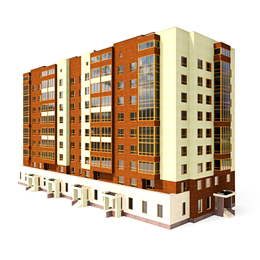 Urban Heights: 9-Storey Dream Home 3D model image 1 