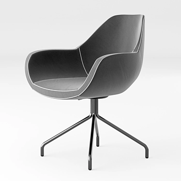 Black leather office chair