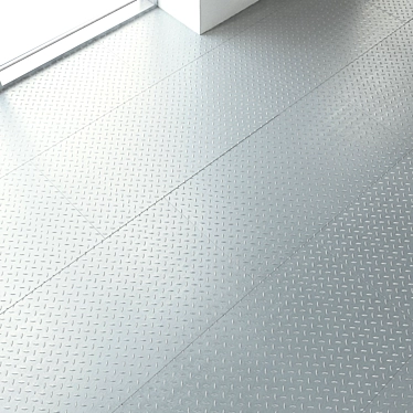 Seamless Corrugated Metal Flooring 3D model image 1 