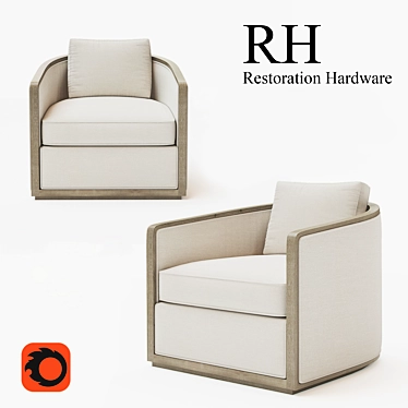 Restoration Hardware Dixon Chair: Elegant and Comfortable 3D model image 1 