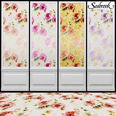 Fairfield-1 Seabrook Designs: USA-Made Acrylic Coated Paper Wallpaper 3D model image 1 