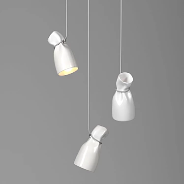 Organic Glow: Ceramic Lighting 3D model image 1 