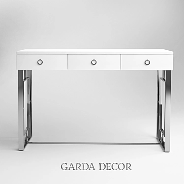 Garda Decor Console: Elegant MDF & Chrome 3D model image 1 