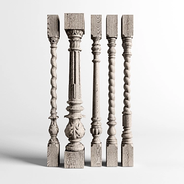 Elegant Balusters for Transcendent Design 3D model image 1 