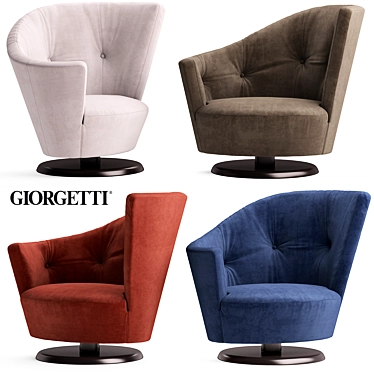 Modern Italian Armchair: Giorgetti Arabella 3D model image 1 