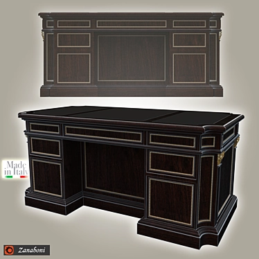 Zanaboni Elegant Desk Table 3D model image 1 