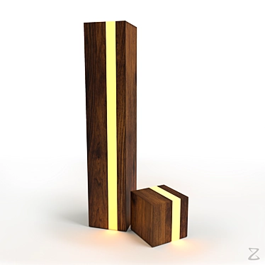 Modern Quad Geometry Table Lamp 3D model image 1 
