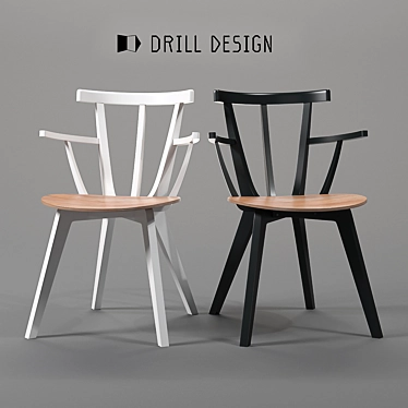 Sleek Windsor Beetle Chair 3D model image 1 