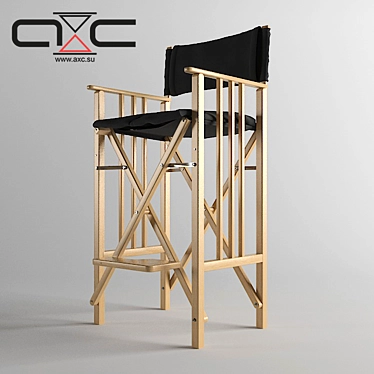 Modern Wooden High Chair 3D model image 1 