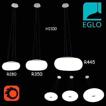 EGLO OPTICA Modern Pendant Light 3D model image 1 