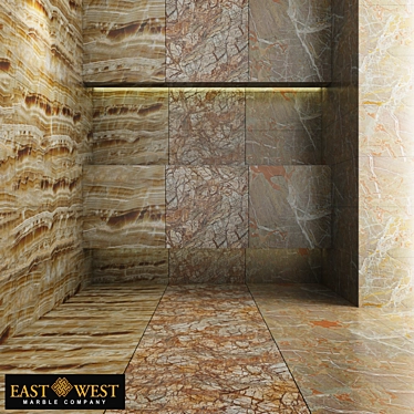 East West Collection: Natural & Luxury Marble Tiles 3D model image 1 