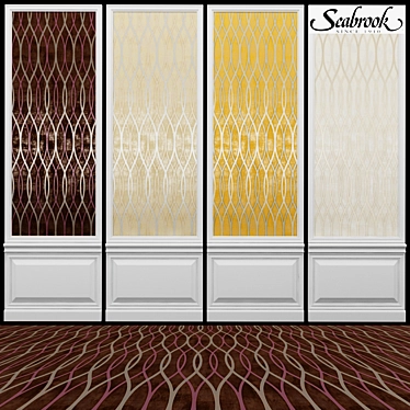 Seabrook Giacomo-3: Elegant Acrylic Coated Wallpaper 3D model image 1 