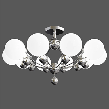 Elegant Crystal Bedroom Ceiling Lights 3D model image 1 