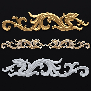 Dragon Decor: Exquisite CNC-Cut Art 3D model image 1 